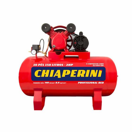 Imagem de Compressor de Ar M.Pressão 10/150 Mono 2HP 150L Chiaperini