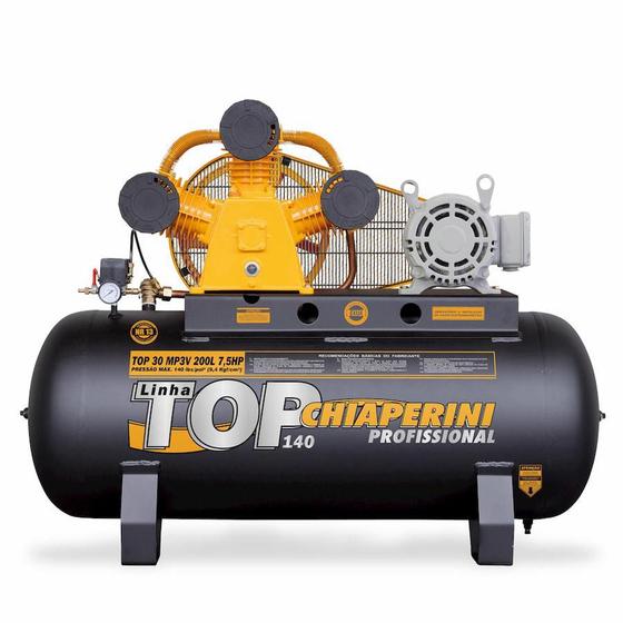 Imagem de Compressor de Ar M.Pressão Tri Aberto 7,5HP 200L Chiaperini