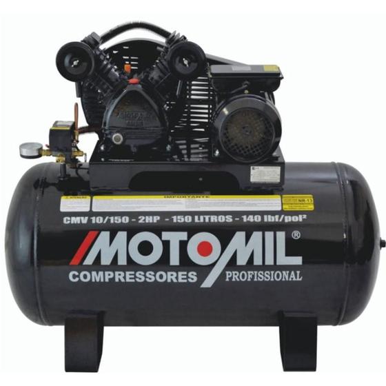 Imagem de Compressor de Ar Motomil CMV-10/150 Monofasico 140 Libras  220V
