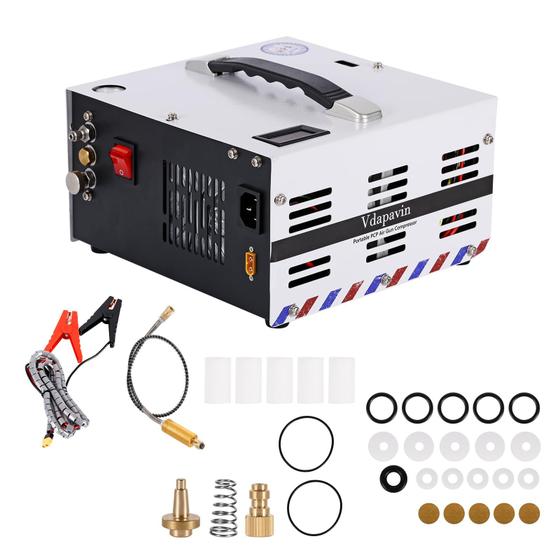 Imagem de Compressor de ar PCP Vdapavin com adaptador de alimentação embutido 4500psi