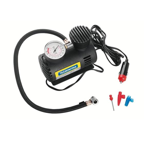 Compressor De Ar Portatil 12V 50W 300PSI 8L Tramontina - 42330001 Menor preço em Compressor De Ar Portatil 12V 50W 300PSI 8L Tramontina - 42330001