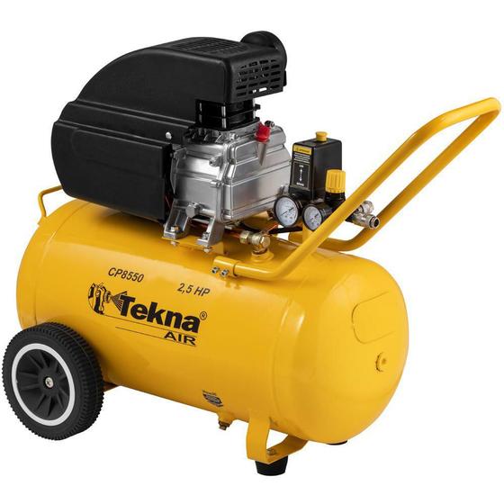 Imagem de Compressor de Ar Portátil 2,5 HP 8,5 Pés 50 Litros CP8550 115PSI TEKNA