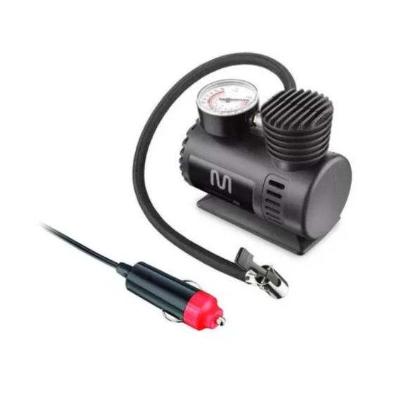 Imagem de compressor de ar portatil acessório automotivo com 3 adaptadores 12v 250psi multilaser au601