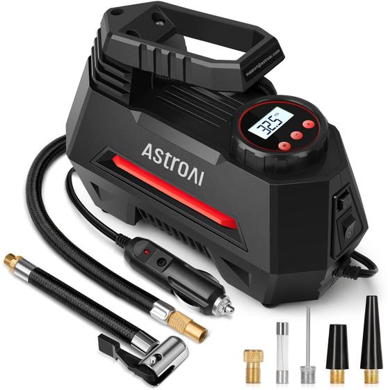 Imagem de Compressor de Ar Portátil AstroAI 12V DC 100PSI - Inflador de Pneus