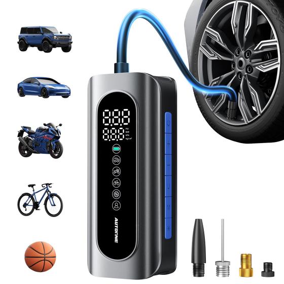 Imagem de Compressor de Ar Portátil AUTOONE 150PSI - Inflador de Pneus