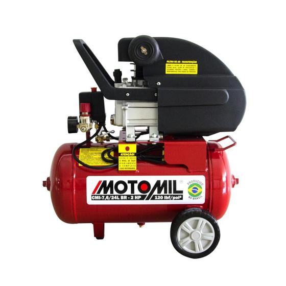 Imagem de Compressor De Ar Portátil Motomil CMI-7,6/24BR 24 Litros 2HP 220V