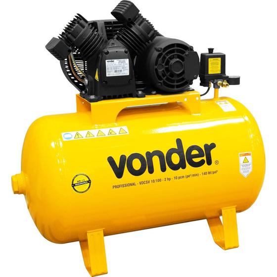 Imagem de Compressor de Ar Vdcsv 10/100 Trifásico 220V /380 V Vonder