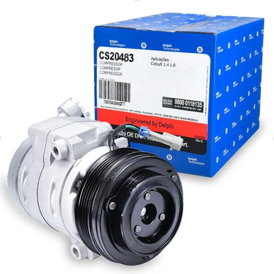 Compressor Delphi 12V Polia 5PK P/ Chevrolet Cobalt 1.4 1.8 Original ...