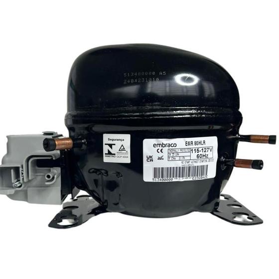 Imagem de Compressor Embraco 1/4 + 127V Emr80Hlr R134