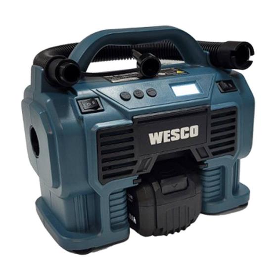 Imagem de Compressor Inflador à Bateria 18V 90W Bivolt WS2961.9 Wesco