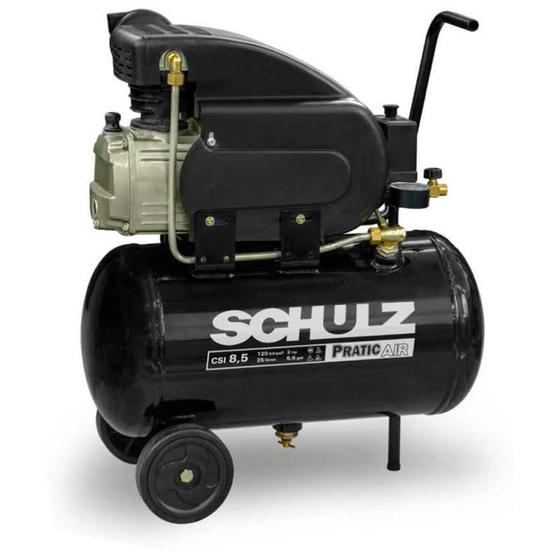 Imagem de Compressor Motocompressor de Ar 2,0 HP 25 Litros CSI 8,5/25 Pratic Air SCHULZ