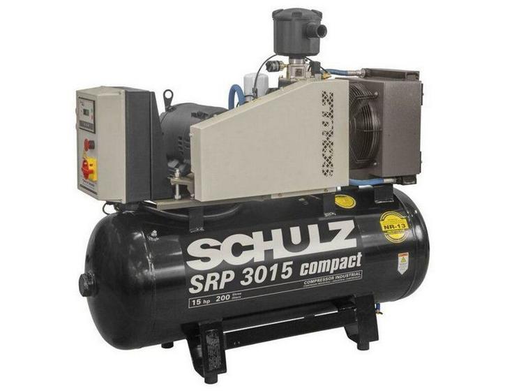 Imagem de Compressor Parafuso Schulz 15hp Srp 3015-III Compact 200 L - 9 Bar