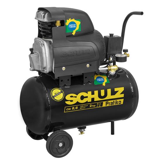 Imagem de Compressor Pratiko CSI 8,6/25 litros 2hp 220v Schulz