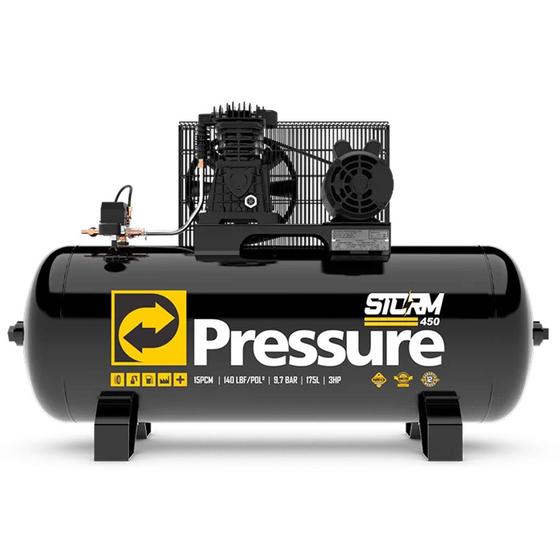 Imagem de Compressor Pressure Storm 450 175 Litros 140 Libras 3 cv Monofásico