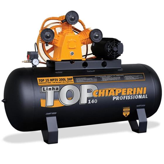 Imagem de Compressor Top 15 MP3V 200 Litros 3HP Monofásico - 9810 - CHIAPERINI