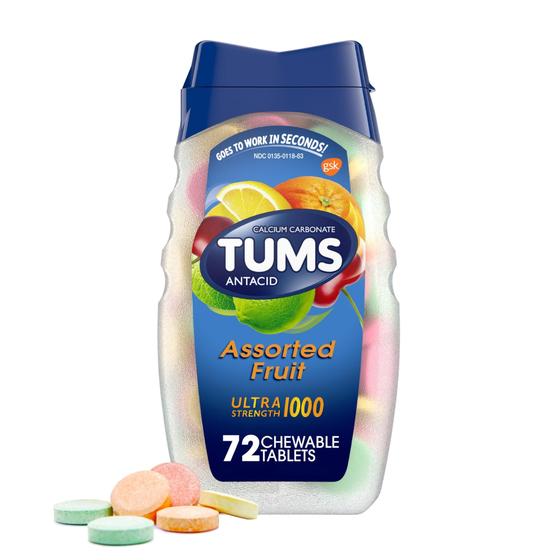 Imagem de Comprimidos antiácidos TUMS Ultra Strength Sorted Fruit (72 unidades)