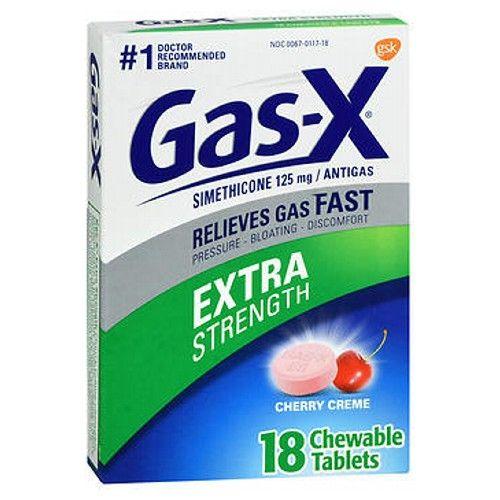 Imagem de Comprimidos mastigáveis Gas-X Antigas Cereja Extra Strength 18 comprimidos da Novartis Consm Hlth Inc (pacote com 4)