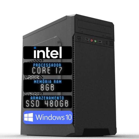 Imagem de Computador 3green Desktop Intel Core i7 8GB SSD 480GB Windows 10 3D-028