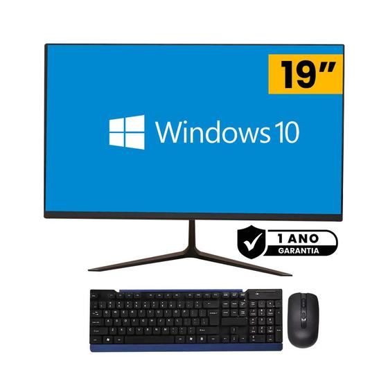 Computador All In One 19" Intel Core I5 8gb Ssd 240gb C/ Kit Teclado e Mouse + Windows 10 Menor preço em Computador All In One 19" Intel Core I5 8gb Ssd 240gb C/ Kit Teclado e Mouse + Windows 10