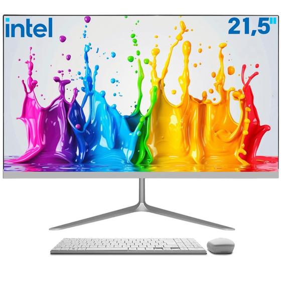 Imagem de Computador All In One, 21.5" Full Hd, Intel Core I5, 8gb Ram, Ssd 480gb, Wifi, Bluetooth, Bivolt, Branco - Bpc Aio-21b0848