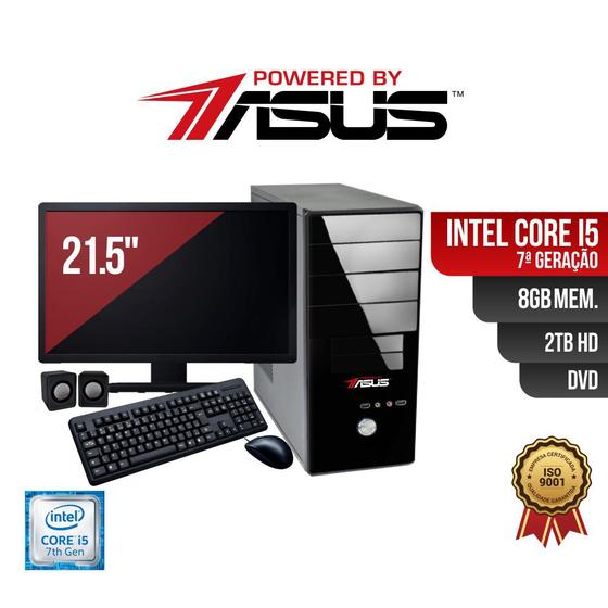 Imagem de Computador ASUS I5 7Ger 8gb 2Tb DVD Mon21 Kit