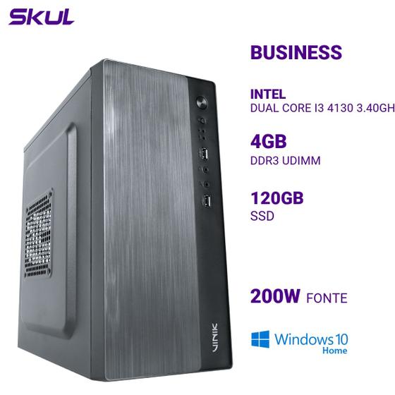 Imagem de Computador B300 Dual Core I3 4130 3.40ghz Memória 4gb Ddr3 Ssd 120gb Fonte 200w   Windows 10 Home