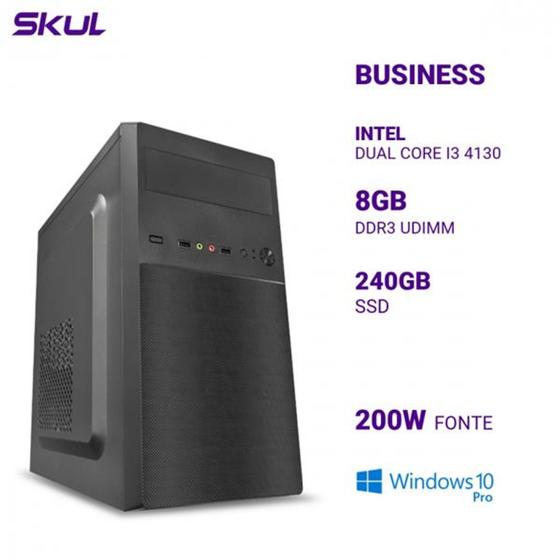 Imagem de Computador business b300 dual core i3 4130 3.40ghz mem 8gb ddr3 ssd 240gb fonte 200w windows 10 pro