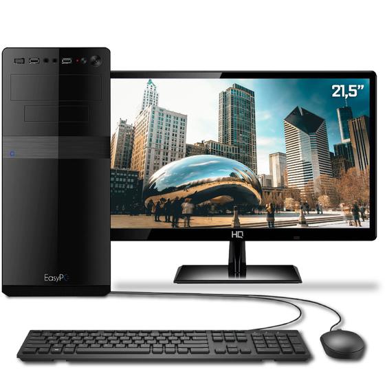 Imagem de Computador com Monitor LED 21.5" Intel Core i3 SSD 60GB HD 500GB 4GB HDMI Full HD Áudio HD EasyPC Smart