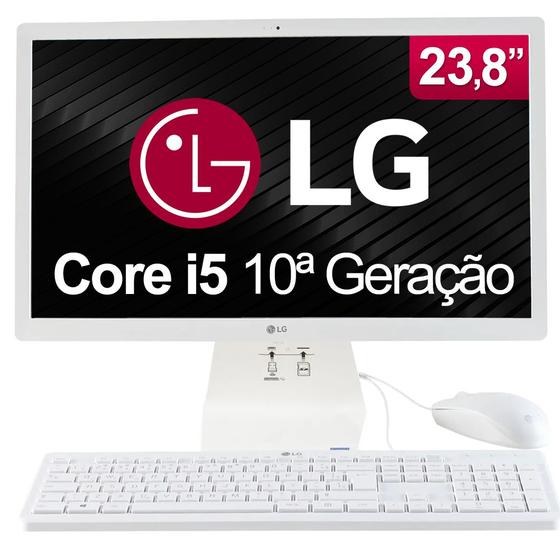 Imagem de Computador Completo All in One LG Intel Core i5-10210U 10ª Geração, 8Gb Ddr4, 1TB, Tela 23.8" Full HD IPS, Webcam, Windows 11 - 24V50N