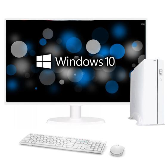 Imagem de Computador Completo Branco 3green White Intel Core i3 4GB Monitor 19.5" HDMI SSD 128GB 3GW-008