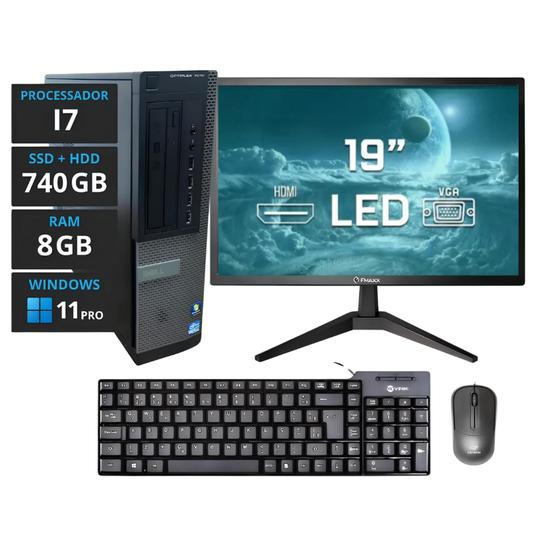 Computador Completo Com Wifi Dell I7 3º Ssd 240gb Hdd 500gb Menor preço em Computador Completo Com Wifi Dell I7 3º Ssd 240gb Hdd 500gb