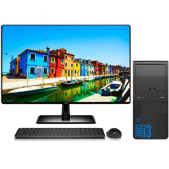 Menor preço em Computador Completo CPU Intel Core i3 8GB SSD 240GB Monitor 19.5" 3green HomeOffice
