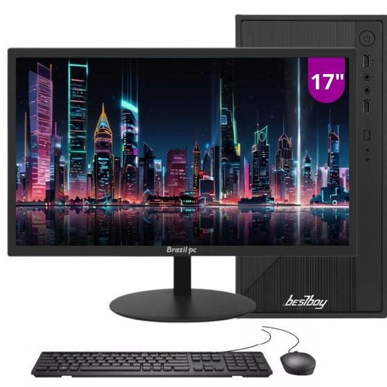 Imagem de Computador Completo Cpu Intel Core I7 16gb, Ssd 512gb, Monitor 17.1", Homeoffice Windows 10 Trial - BestBoy
