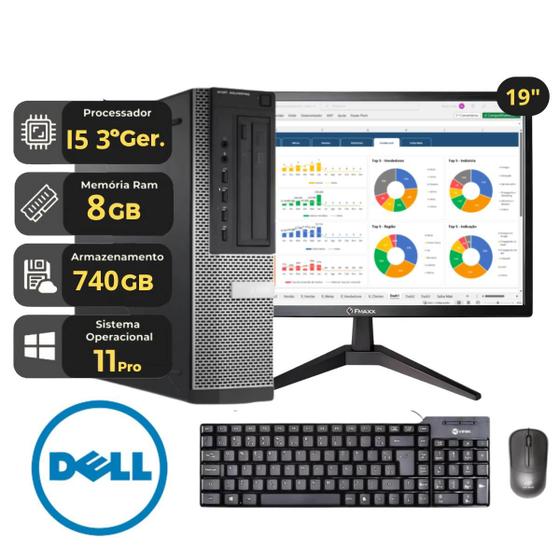 Imagem de Computador Completo Dell I5 3º Ssd 240gb Hdd 500gb C Usb Bluetooth