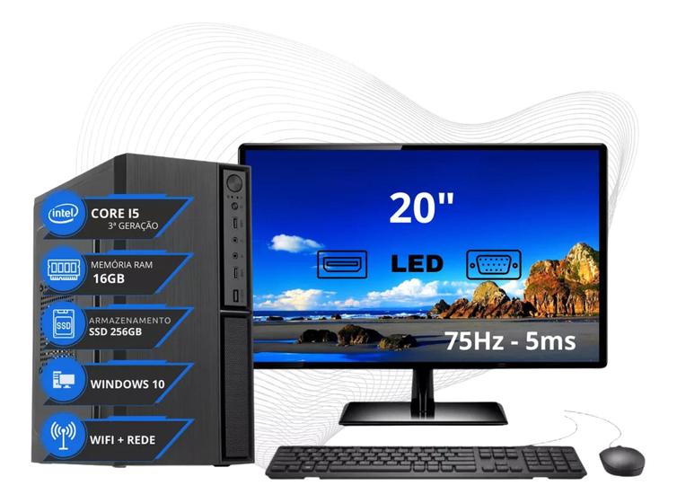Computador Completo I5 16gb Ssd 256gb Monitor Mouse Teclado 16 Gb - pinhaisgamer Imagem de Computador Completo I5 16gb Ssd 256gb Monitor Mouse Teclado 16 Gb