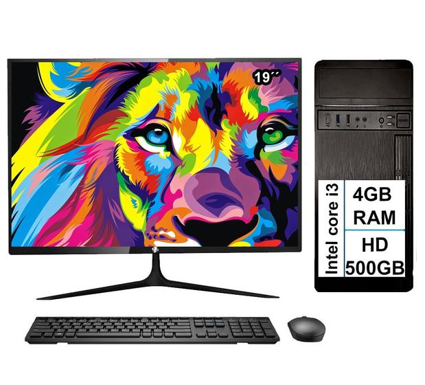 Computador Completo Intel Core I3 4gb Hd 500gb Monitor Led 19 Hdmi Teclado e Mouse Menor preço em Computador Completo Intel Core I3 4gb Hd 500gb Monitor Led 19 Hdmi Teclado e Mouse
