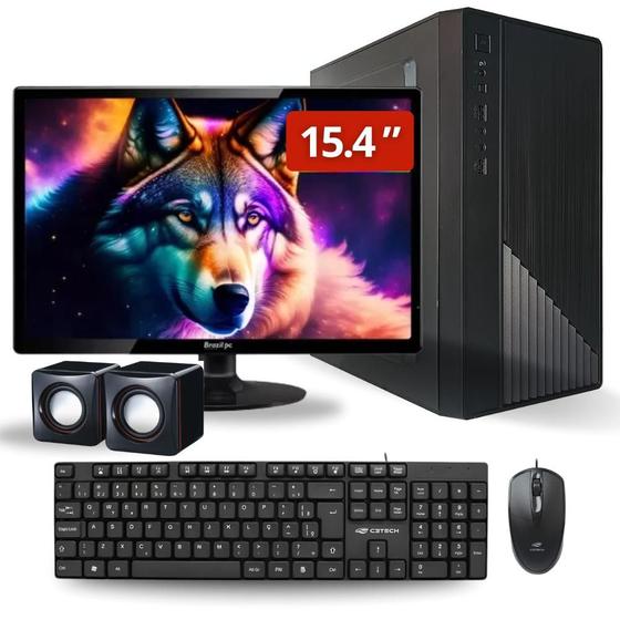 Imagem de Computador Completo Intel Core I3 8gb Ssd 120gb Monitor 15 W10