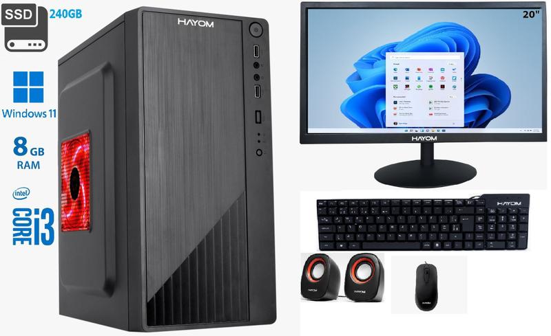 Computador Completo Intel Core i3 8gb SSD 240GB C/ Monitor 20" Led Hdmi HAYOM Menor preço em Computador Completo Intel Core i3 8gb SSD 240GB C/ Monitor 20" Led Hdmi HAYOM