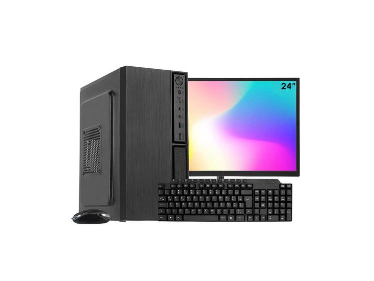 Imagem de Computador Completo  Intel Core i5 650, 8GB, SSD 240GB, Windows 10 PRO + Monitor 24 LED + KIT Multimidia