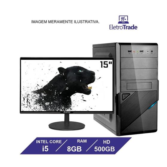 Computador Completo Intel Core i5 8GB HD 500Gb Monitor 17" Flex Computer Menor preço em Computador Completo Intel Core i5 8GB HD 500Gb Monitor 17" Flex Computer
