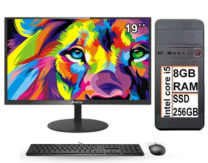 Computador Completo Intel Core I5 8gb Ssd 256gb Teclado e Mouse com Monitor 19" - Brazil Pc é boa?