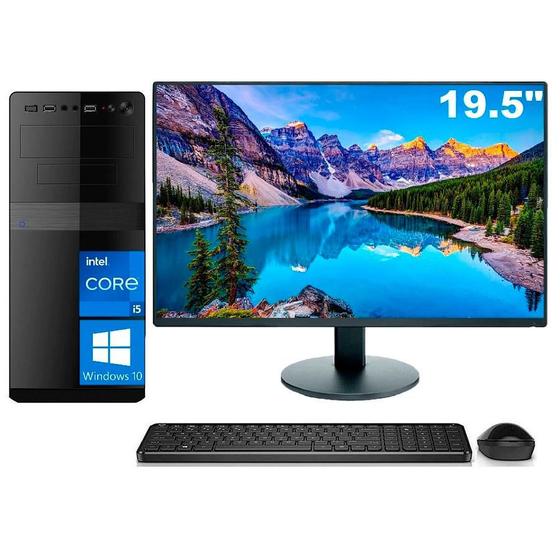 Computador Completo Intel Core i5 8GB SSD 256GB Windows 10 Monitor 19.5 3green - EasyPC