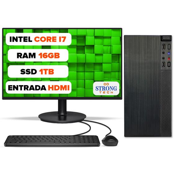 Computador Completo Intel Core i7 16GB SSD 1TB Monitor 17" 4 Núcleos ...