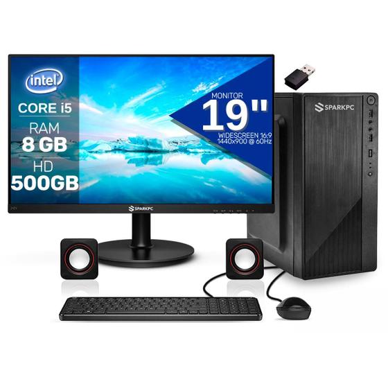 Imagem de Computador Completo Intel i5 8gb HD 500gb Monitor 19" Wifi