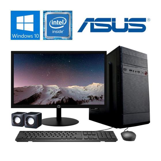 Imagem de Computador Completo PC CPU Flex ASUS Intel Core I5 10GB HD 500Gb Com Kit Monitor 15" Windows 10