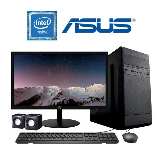 Imagem de Computador Completo PC CPU Flex ASUS Intel Core I5 12GB HD 500Gb Com Kit Monitor 19"