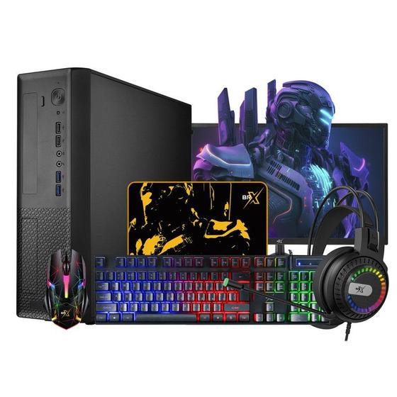 Imagem de Computador Completo SFF Slim Ark Monitor 27'' Intel Core i7 4770 16GB SSD 240GB Linux Combo Gamer