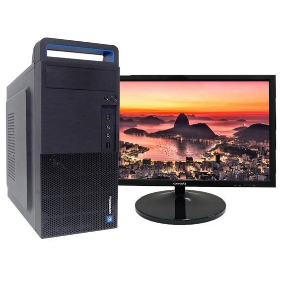 Imagem de Computador Concórdia Com Monitor 21,5'' Processador Core i5 10400F 8GB DDR4 SSD 240GB Linux