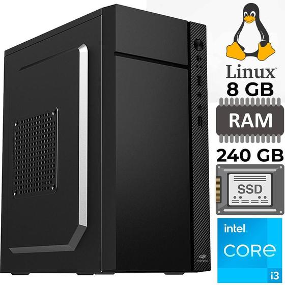 Imagem de Computador Core I3-3220,8G Ram,240G Ssd,Gt-H61 Slot M2,Linux