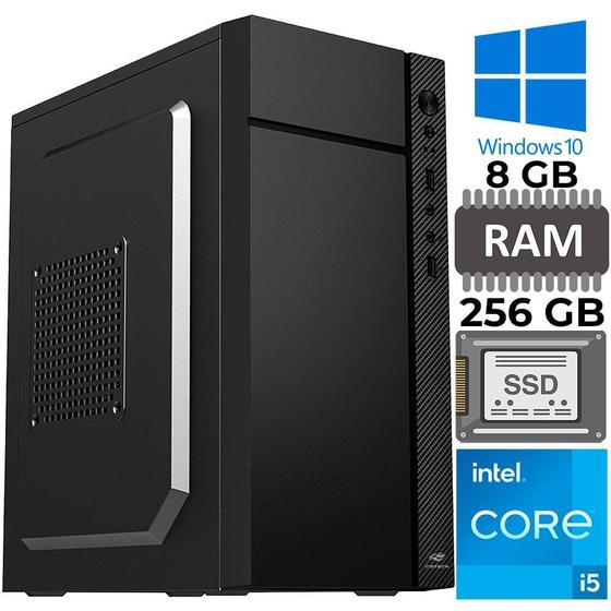 Imagem de Computador Core I5-2400, Ram 8Gb, Ssd 256Gb, Gt-H61, Win 10